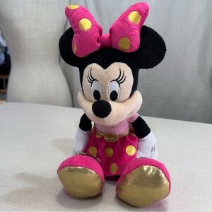 Disney Minnie Mouse Plush - Hot Pink and Gold Accents